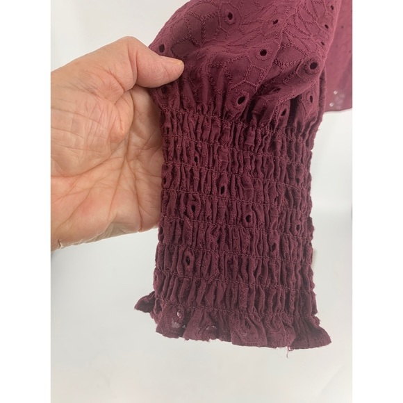 Veronica Beard 100% Cotton Long Sleeve Smocked High Neck Women’s Top - Picture 4 of 13